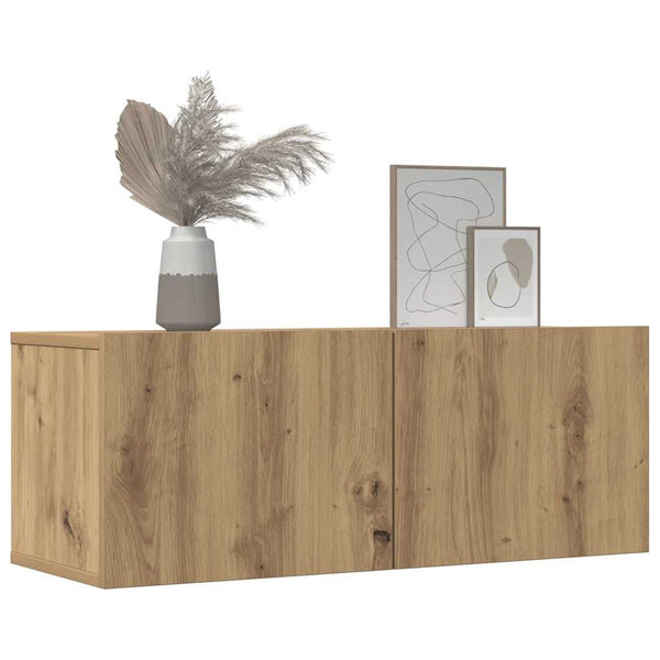 TV-Wandschränke 80x30x30 cm, 2er Set Eiche