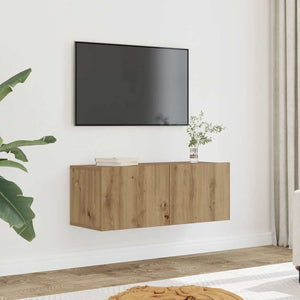 TV-Wandschränke 80x30x30 cm, 2er Set Eiche