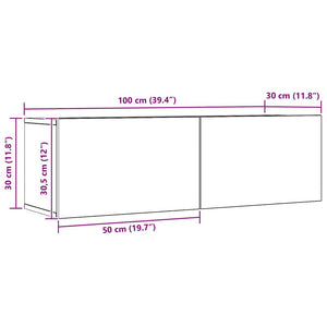 TV-Wandschränke Artisan-Eiche, 2er-Set