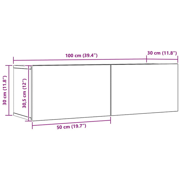TV-Wandschränke Artisan-Eiche, 2er-Set