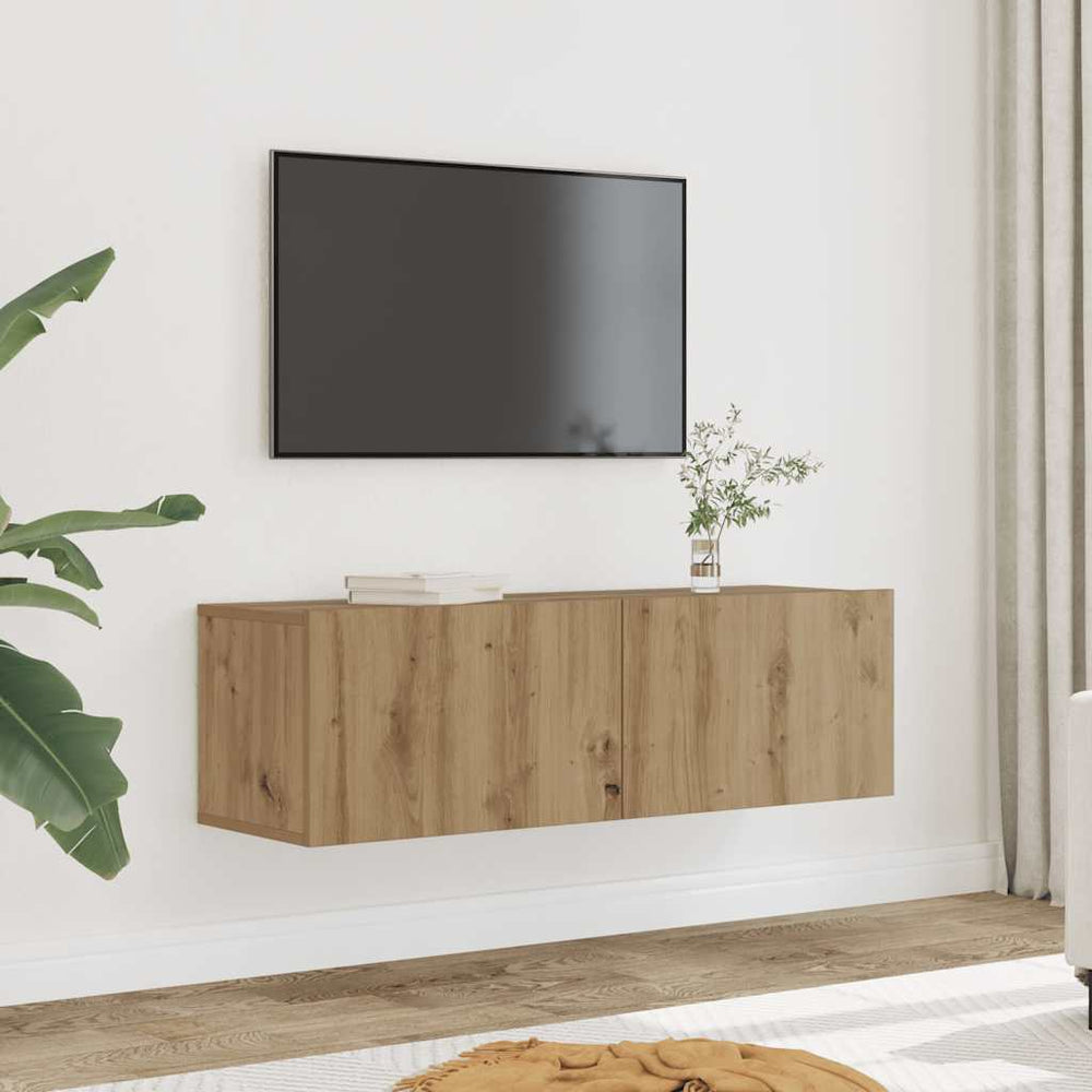 vidaXL Meubles TV muraux 2 pcs Chêne artisan 100x30x30 cm