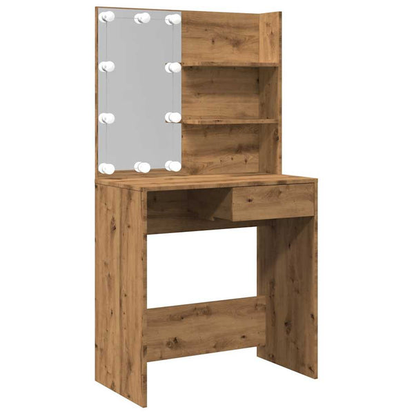 Schminktisch Artisan Eiche mit LED-Beleuchtung
