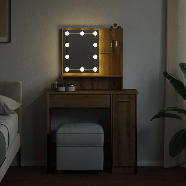 Schminktisch mit LED Artisan Eiche 86,5 cm