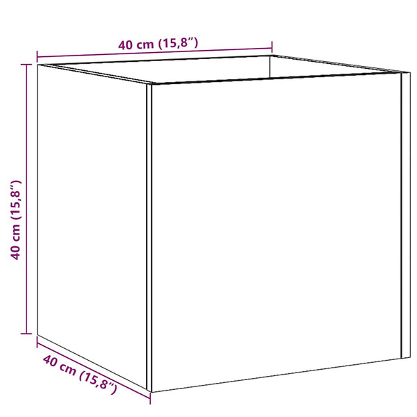 Pflanzgefäß Altholz-Optik 40x40x40 cm