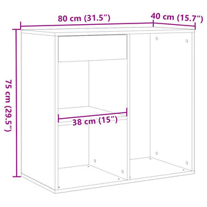 Kosmetikschrank Altholz-Optik 80x75 cm