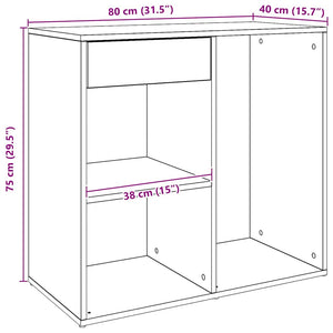 Kosmetikschrank Artisan-Eiche, 80 cm