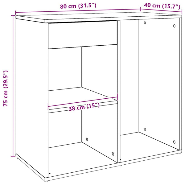 Kosmetikschrank Artisan-Eiche, 80 cm