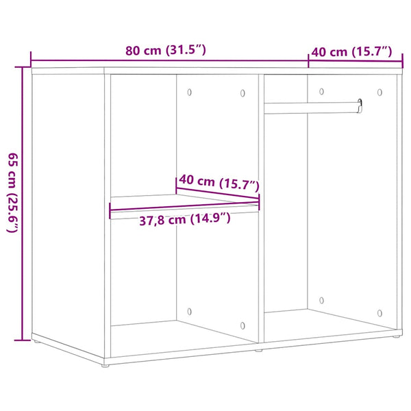 Ankleideschrank Altholz 80x40x65 cm