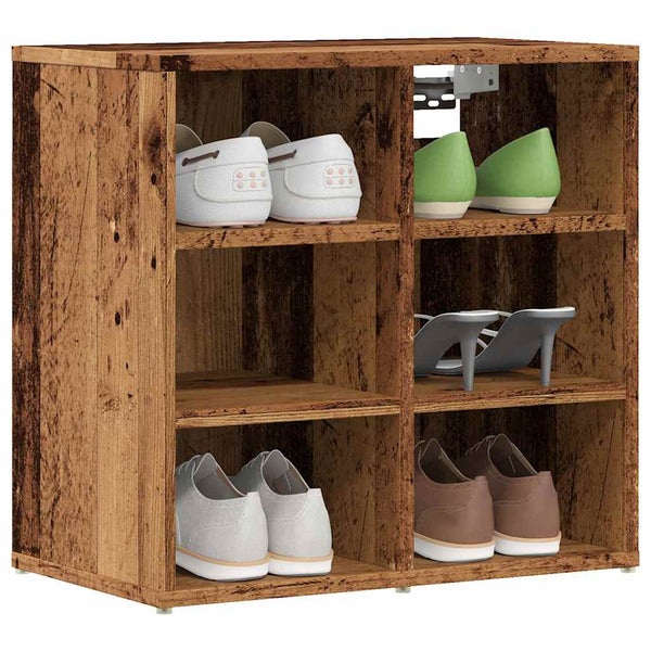 Schuhschränke im Altholz-Design, 2er Set