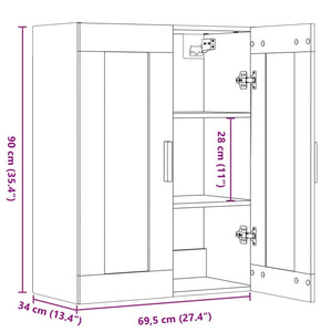 Hängeschrank Altholz-Optik 69,5x90 cm