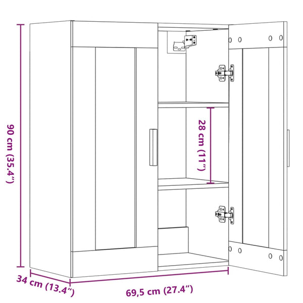Hängeschrank Altholz-Optik 69,5x90 cm