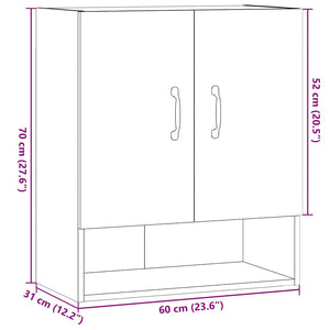 Wandschrank in Altholz-Optik, 60 cm