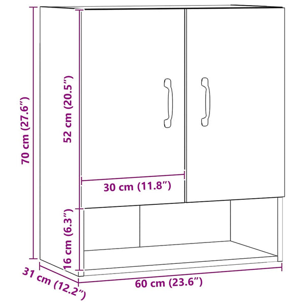 Wandschrank Artisan Eiche 60x70 cm