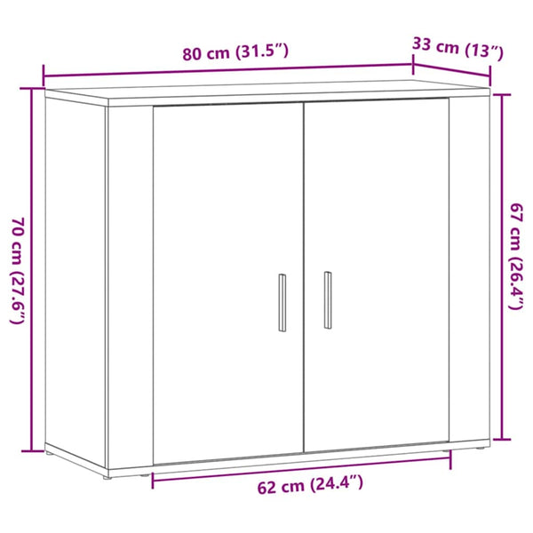 Sideboard Artisan Eiche 80x70 cm