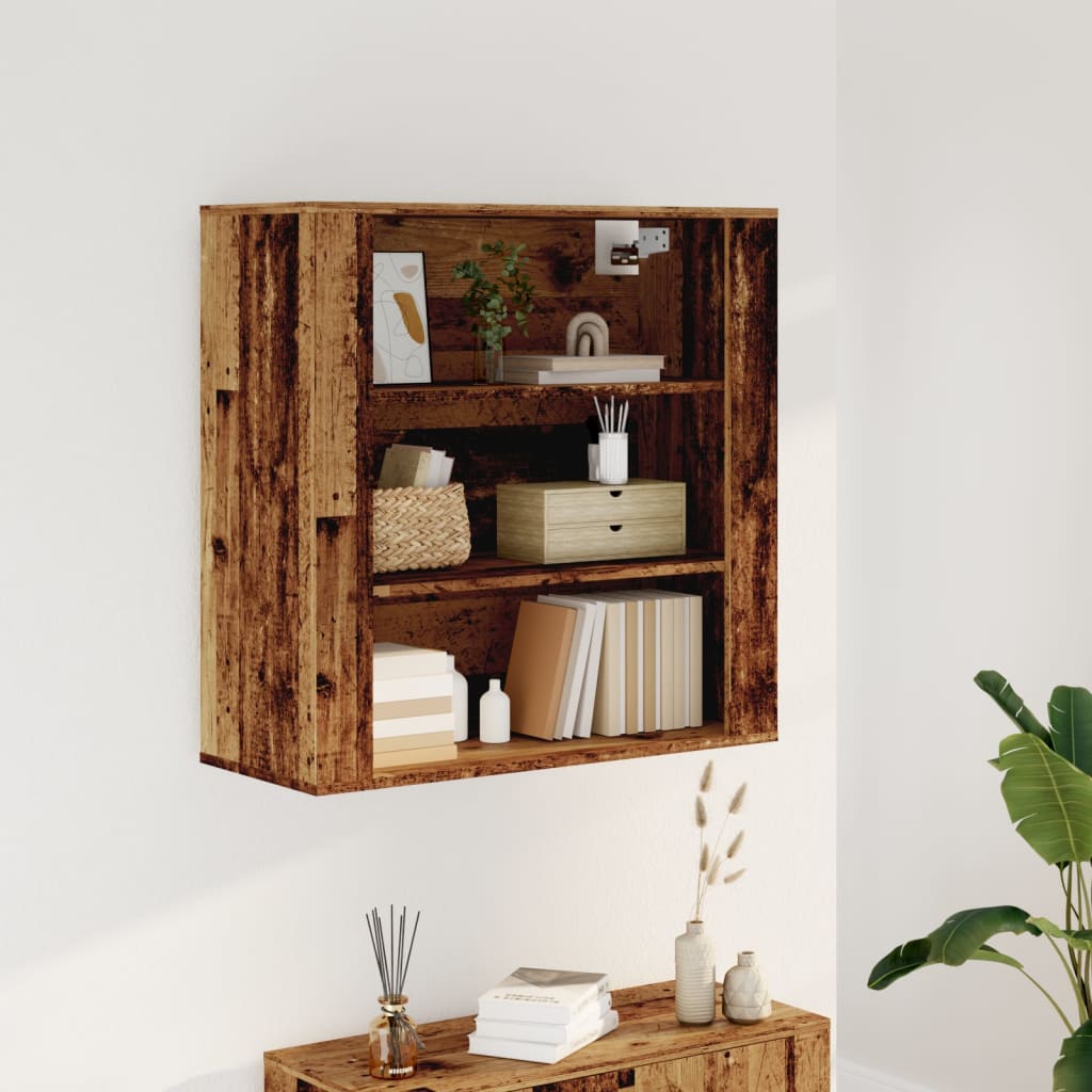 Wandschrank Altholz-Optik 80x80 cm