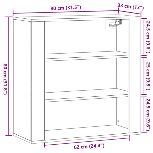 Wandschrank Artisan Eiche 80x80 cm