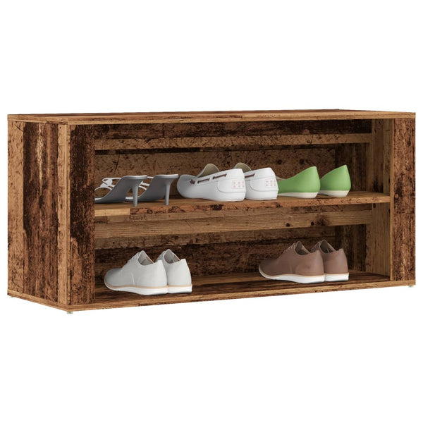 Schuhbank Altholz-Optik 100 cm
