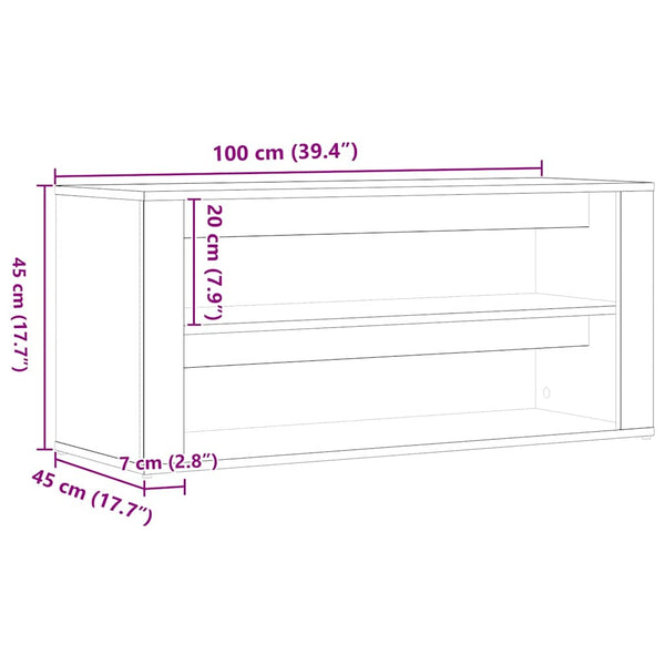 Schuhbank Artisan Eiche 100 cm