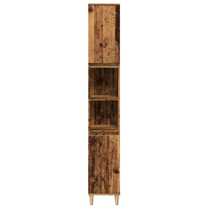 Badschrank Altholz-Optik 30x30x190 cm