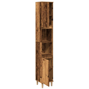 Badschrank Altholz-Optik 30x30x190 cm