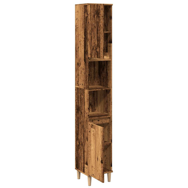 Badschrank Altholz-Optik 30x30x190 cm