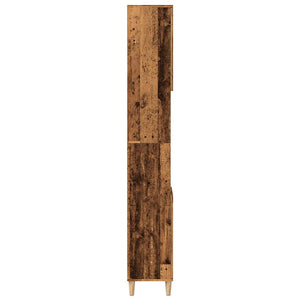 Badschrank Altholz-Optik 30x30x190 cm