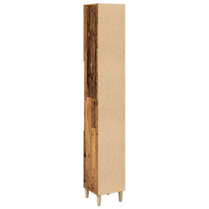 Badschrank Altholz-Optik 30x30x190 cm