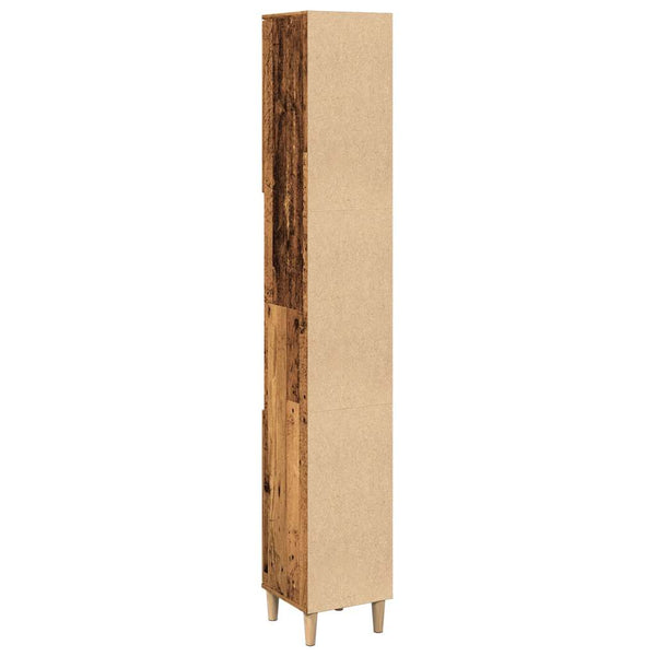 Badschrank Altholz-Optik 30x30x190 cm