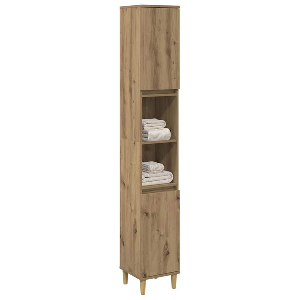 Badschrank Artisan-Eiche 30x30x190 cm