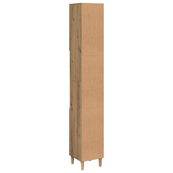 Badschrank Artisan-Eiche 30x30x190 cm