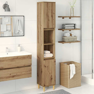 Badschrank Artisan-Eiche 30x30x190 cm