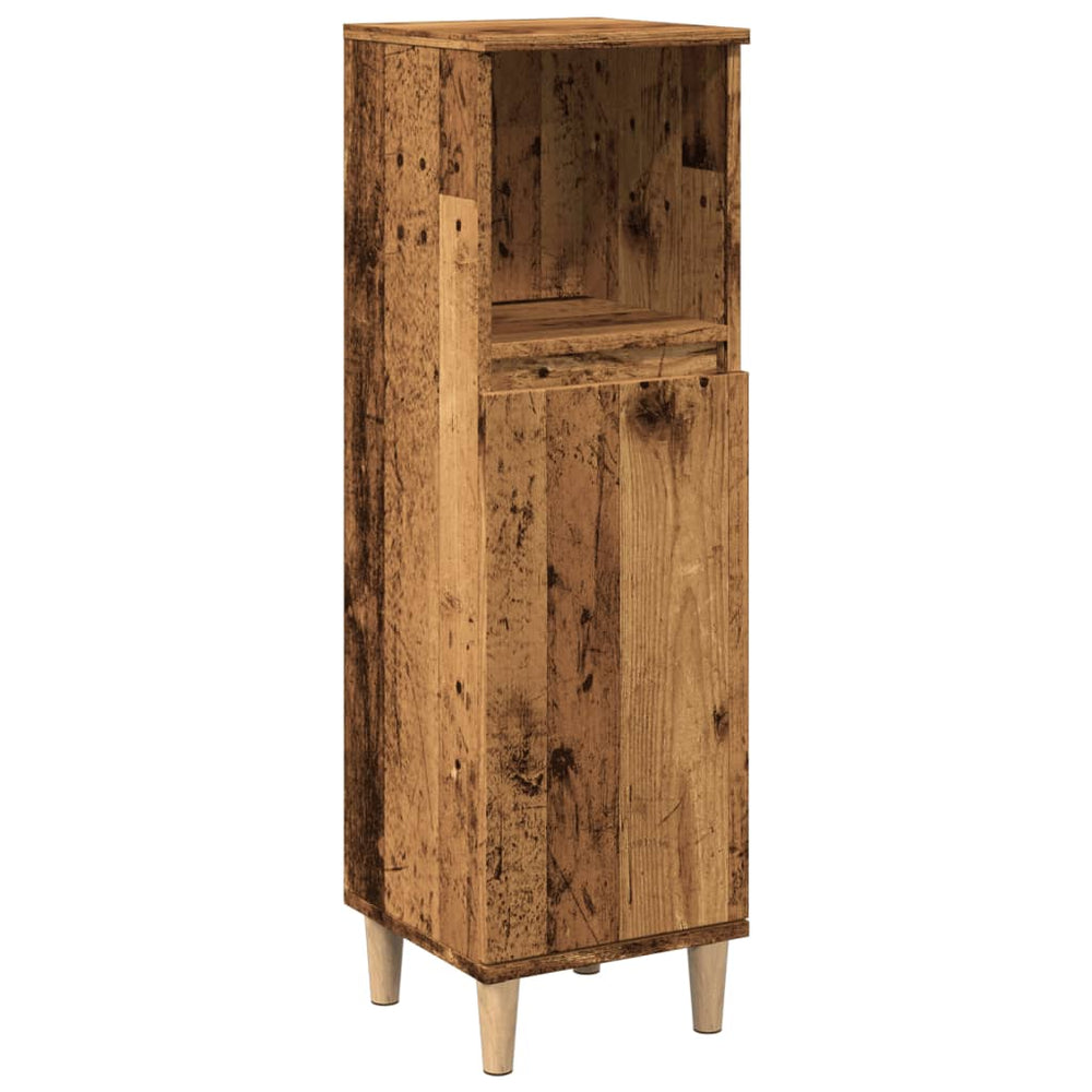 Badschrank Altholz-Optik 30x100 cm