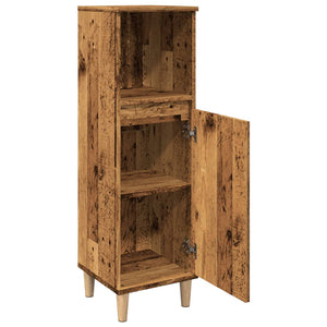 Badschrank Altholz-Optik 30x100 cm