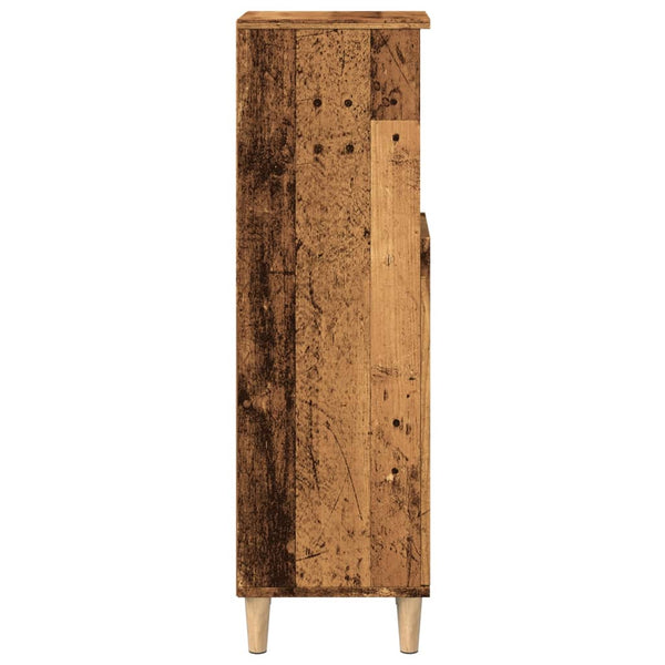 Badschrank Altholz-Optik 30x100 cm