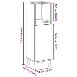 Badschrank Altholz-Optik 30x100 cm