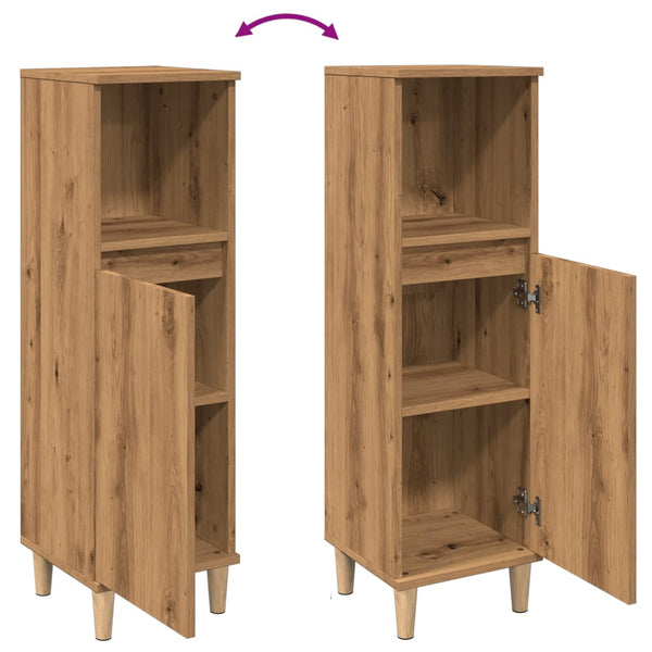 Badschrank Artisan-Eiche 30x30x100 cm