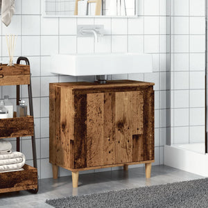 Waschbeckenunterschrank Altholz-Optik 58 cm