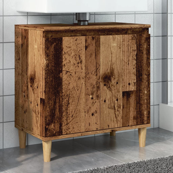 Waschbeckenunterschrank Altholz-Optik 58 cm