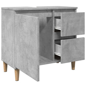 Waschbeckenunterschrank Betongrau 65 cm