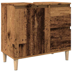 vidaXL Meuble sous-vasque aspect bois de récupération 65x33x60 cm Bois d'ingénierie