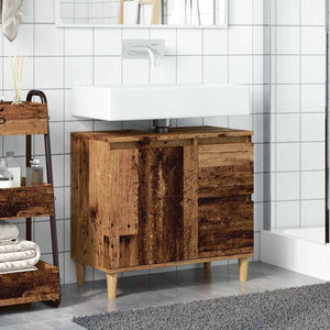 vidaXL Meuble sous-vasque aspect bois de récupération 65x33x60 cm Bois d'ingénierie
