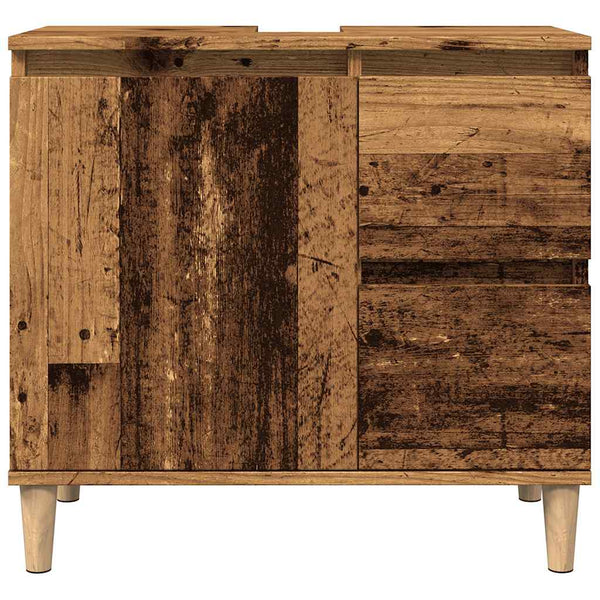 vidaXL Meuble sous-vasque aspect bois de récupération 65x33x60 cm Bois d'ingénierie