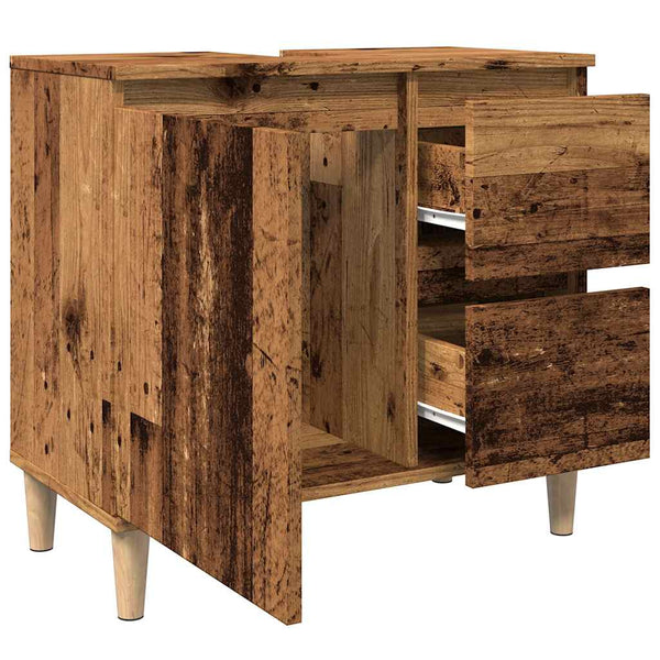 vidaXL Meuble sous-vasque aspect bois de récupération 65x33x60 cm Bois d'ingénierie