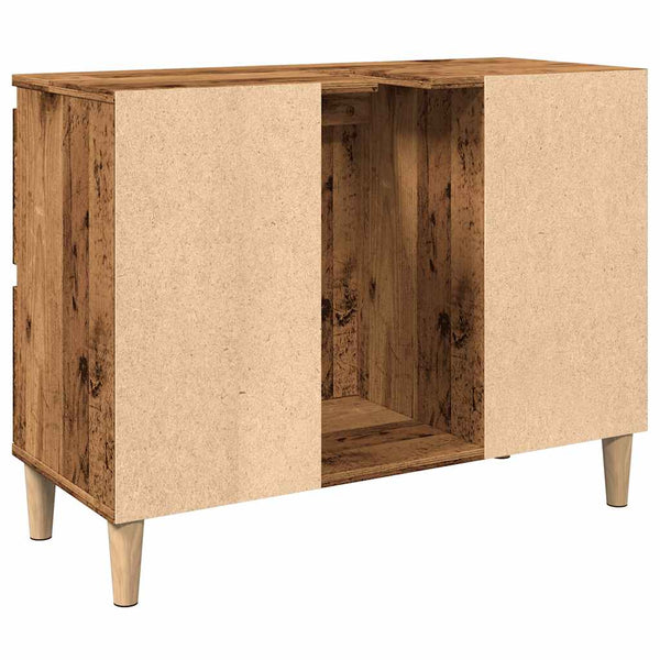Waschbeckenunterschrank Altholz Optik 80 cm