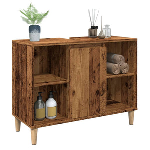 Badschrank in Altholz-Optik, 80 cm