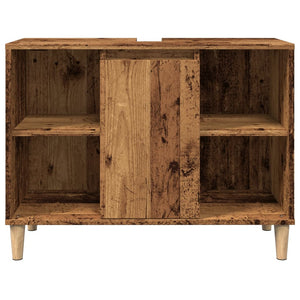 Badschrank in Altholz-Optik, 80 cm