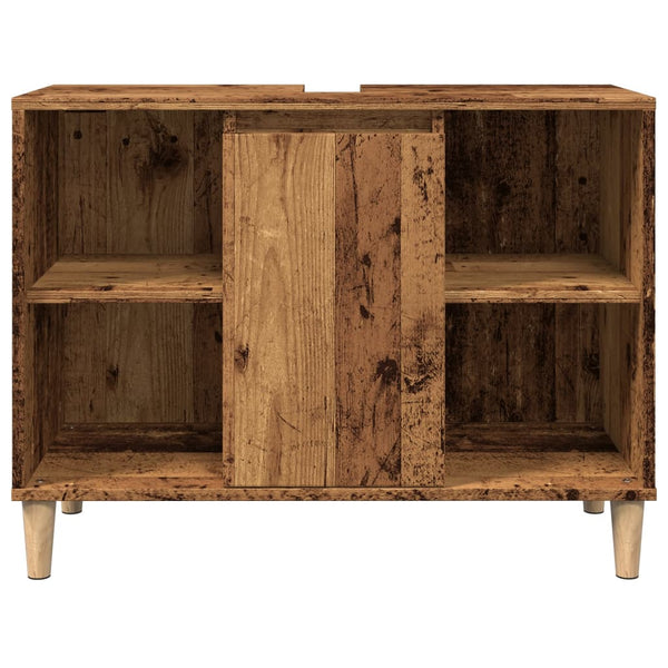 Badschrank in Altholz-Optik, 80 cm