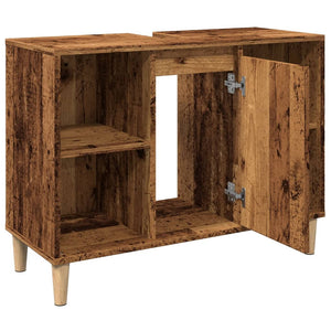 Badschrank in Altholz-Optik, 80 cm