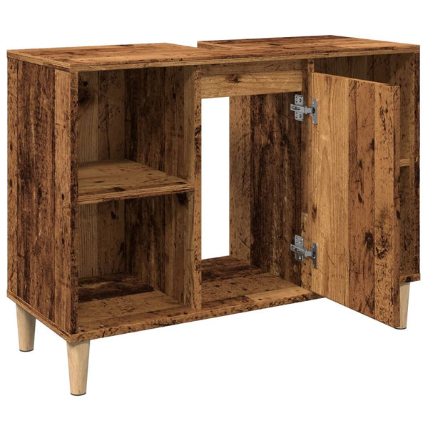 Badschrank in Altholz-Optik, 80 cm