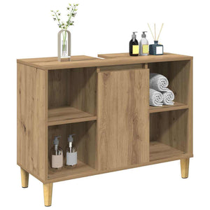 Badschrank Braun Artisan-Eiche 80 cm
